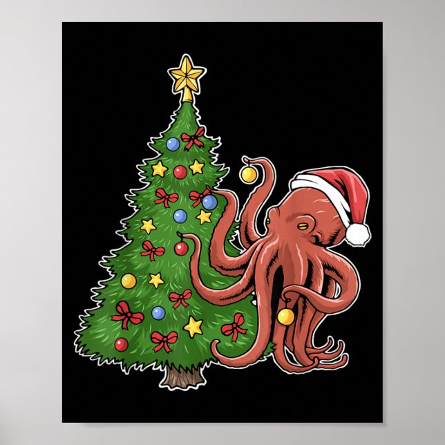 Affiche Pieuvre de Noël (Devant)