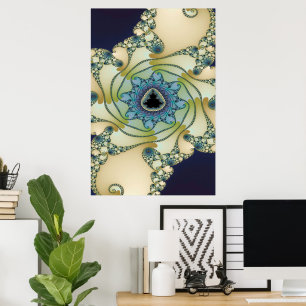 Affiche Pieuvre fractale Mandelbrot Garden