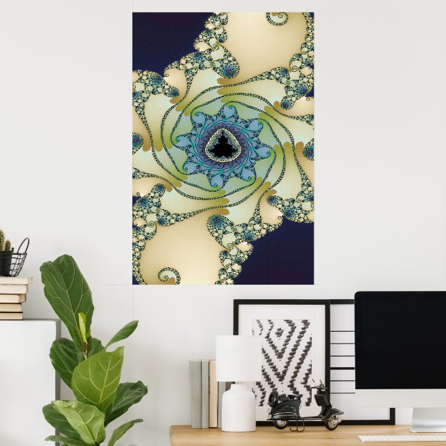 Affiche Pieuvre fractale Mandelbrot Garden (Bureau à domicile)