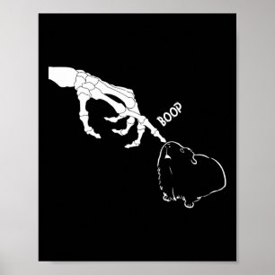 Affiche Pig Scary Skeleton Main Boop Funny Éffrayant Hallo
