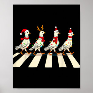 Affiche Pigeon Crossing Road Xmas