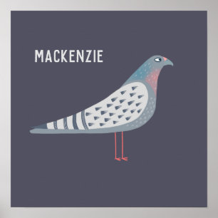 Affiche Pigeon Personnalisé