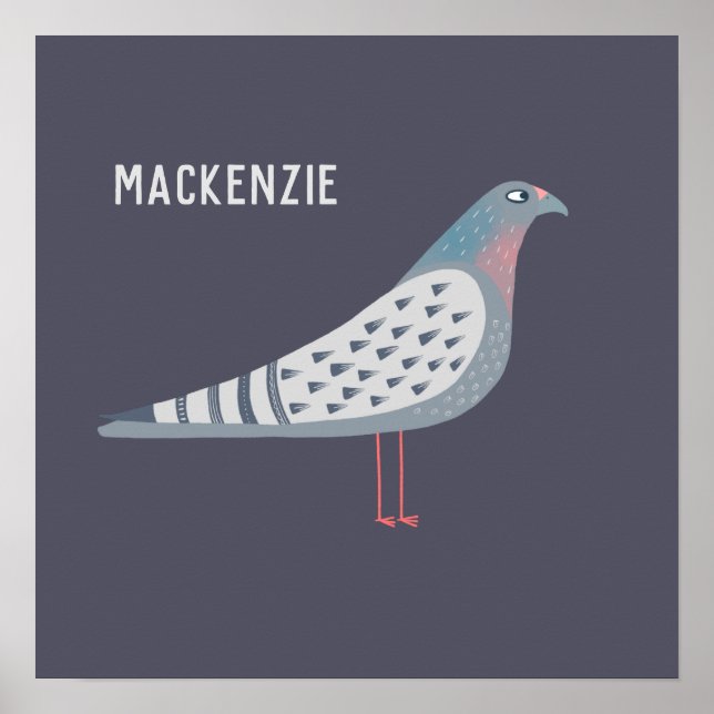 Affiche Pigeon Personnalisé (Devant)