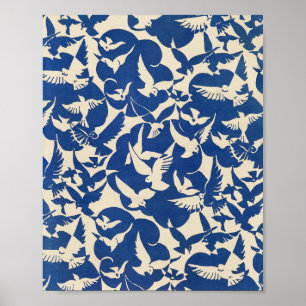 Affiche Pigeons in White and blue Rijksmuseum Amsterdam