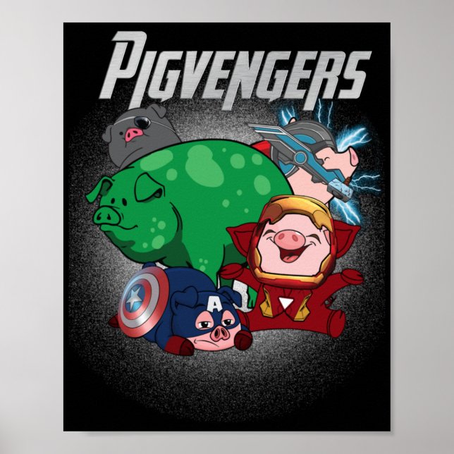 Affiche Pigvengers Assembler Super Animal Hero Pig Amateur (Devant)