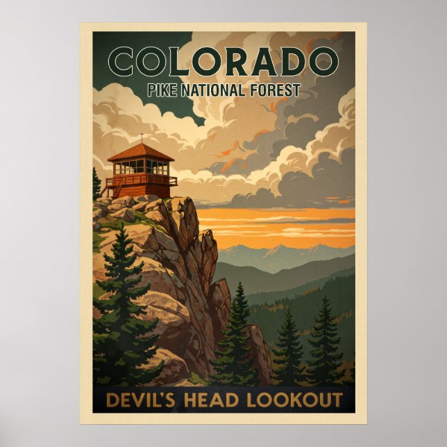 Affiche Pike National Forest - Devil's Head Outlook V01 (Devant)