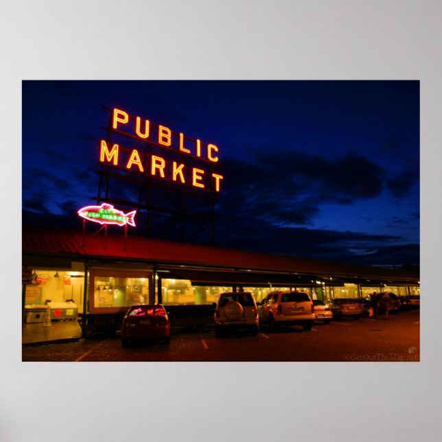Affiche Pike Place Market, Seattle (Devant)