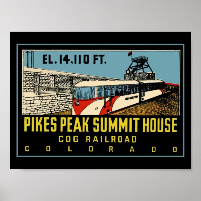 Affiche Pikes Peak COG Railway (Devant)