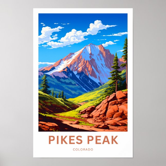 Affiche Pikes Peak Colorado Imprimer (Devant)