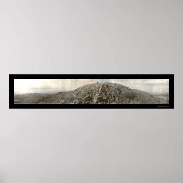 Affiche Pikes Peak Summit CO Photo 1908 (Devant)