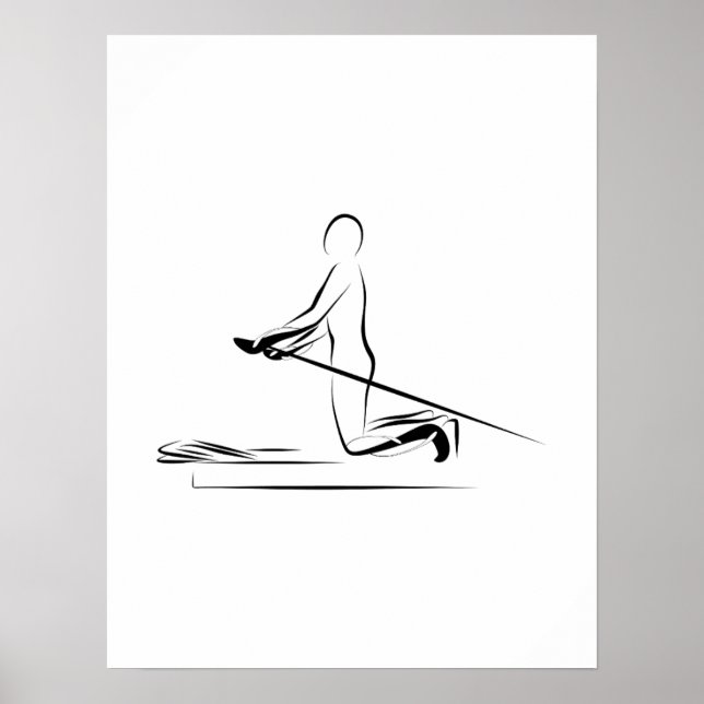 Affiche Pilates - cercles de bras sur l'affiche du réforma (Devant)