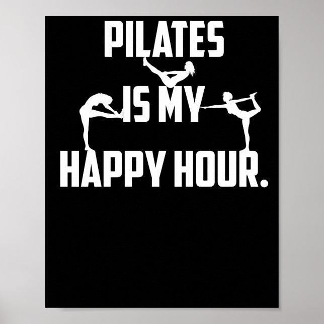 Affiche Pilates est mon happy hour (Devant)