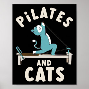 Affiche Pilates et chats Pose de yoga Relaxation