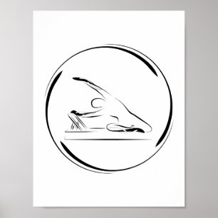 Affiche Pilates Mermaid sur le réformateur