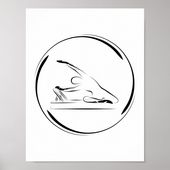 Affiche Pilates Mermaid sur le réformateur (Devant)