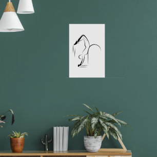 Affiche Pilates pose du scorpion - tonneau échelle
