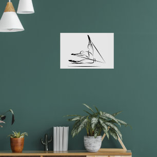 Affiche Pilates Pose Railing sur le réformateur