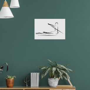 Affiche Pilates Pose Railing sur le réformateur