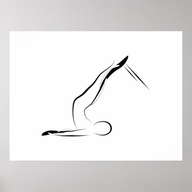 Affiche Pilates Pose une épine courte sur le réformateur (Devant)