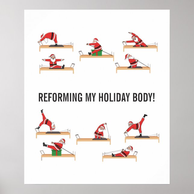 Affiche Pilates Santa Reformer Noël (Devant)