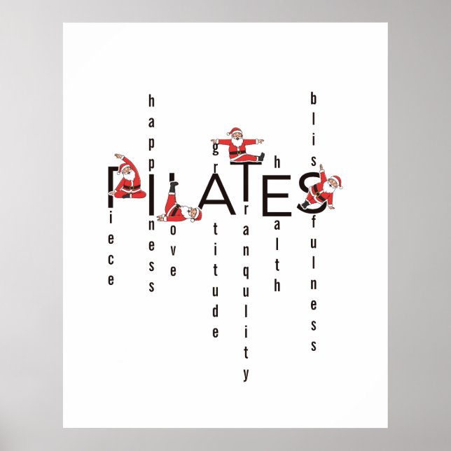 Affiche Pilates Santa Reformer Noël (Devant)