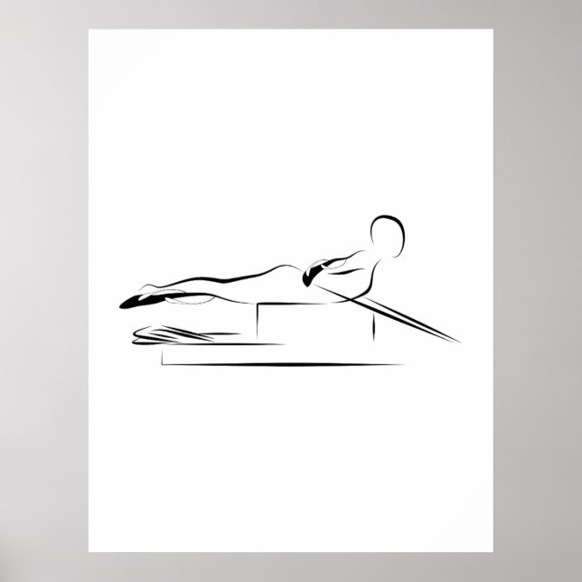 Affiche Pilates -T tirer sur le réformateur (Devant)