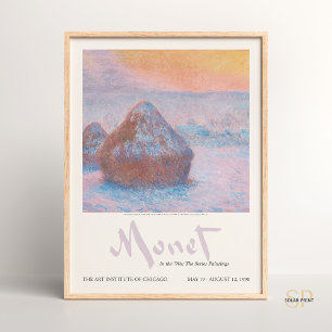 Affiche Pile Claude Monet de blé Coup de neige effet