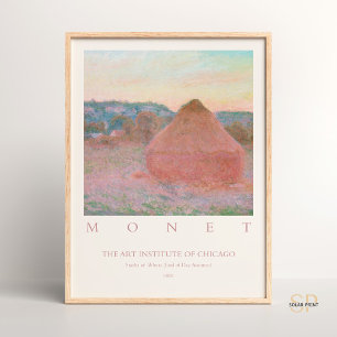Affiche Pile Claude Monet de blé Fin de journée Automne