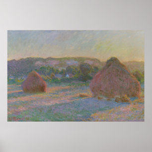 Affiche Pile Claude Monet de blé (fin de l'été) 1890