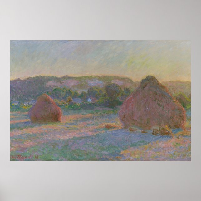 Affiche Pile Claude Monet de blé (fin de l'été) 1890 (Devant)