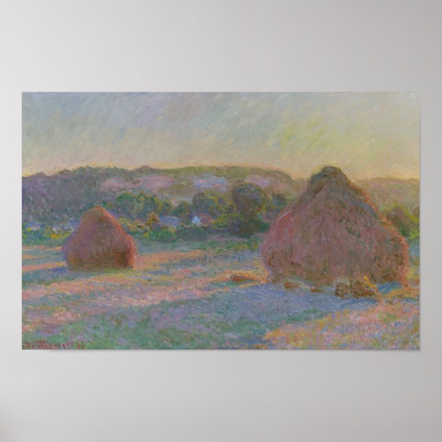 Affiche Pile Claude Monet de blé (fin de l'été) 1890 (Devant)