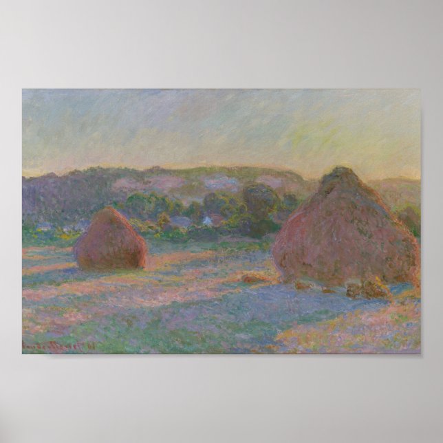 Affiche Pile de blé (Claude Monet) (Devant)