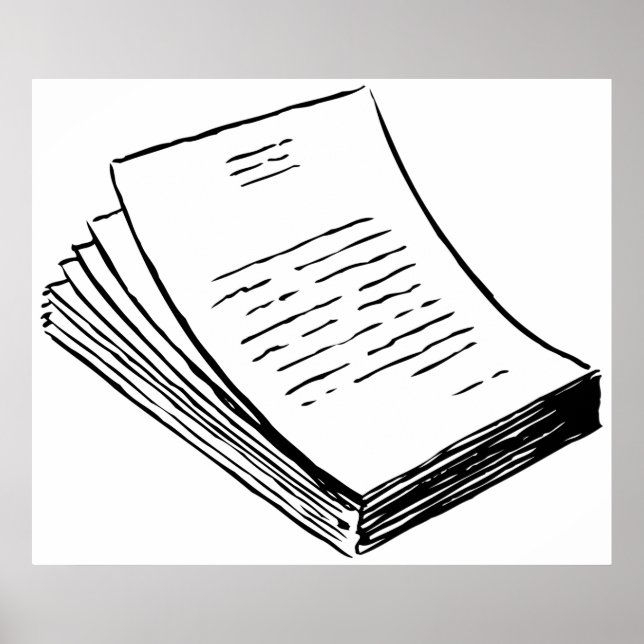 Affiche Pile De Papier (Devant)