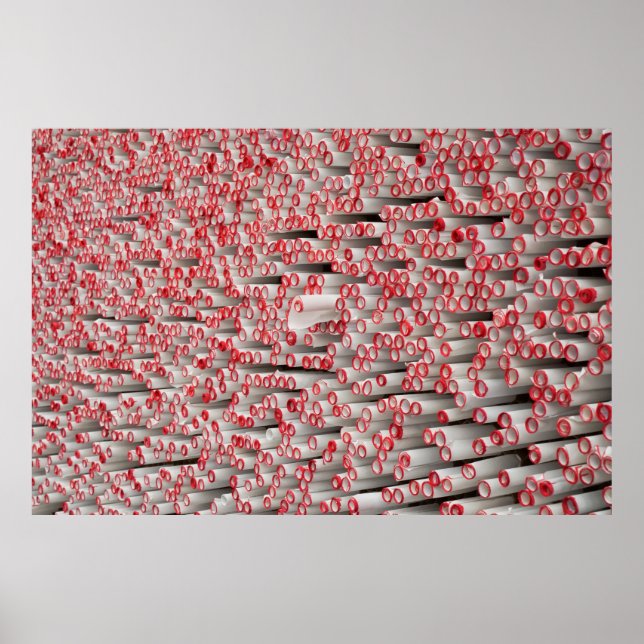 Affiche Pile de papiers roulés (Devant)