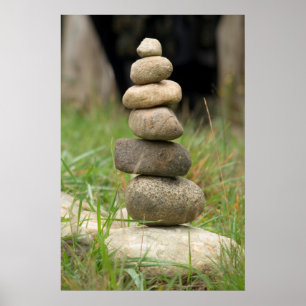 Affiche Pile de rochers en équilibre