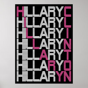 Affiche pile de type hillary clinton