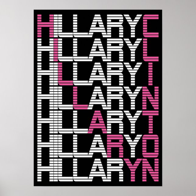 Affiche pile de type hillary clinton (Devant)