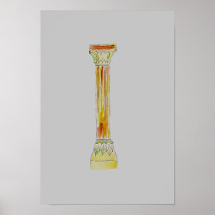 Affiche Pilier d'aquarelle 1