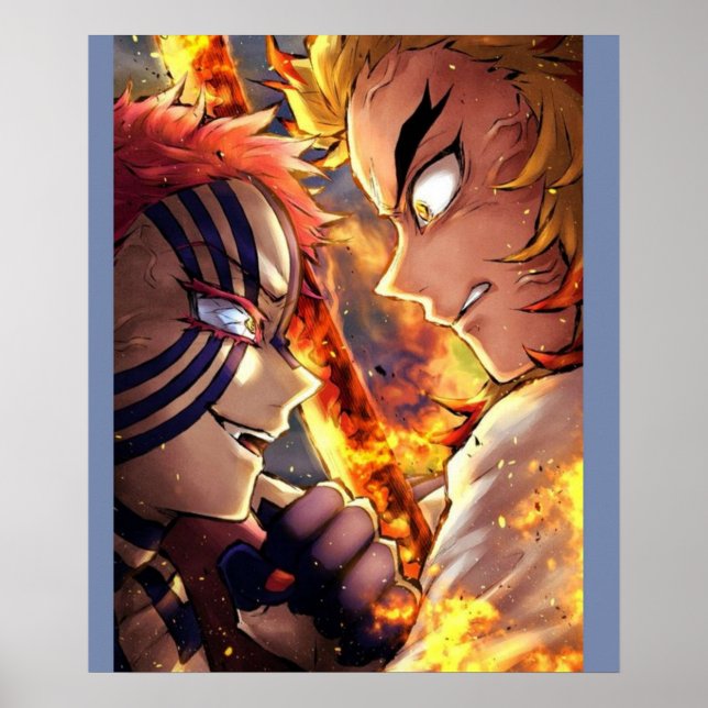 Affiche Pilier de flamme Rengoku Démon Slayer Kimetsu no Y (Devant)