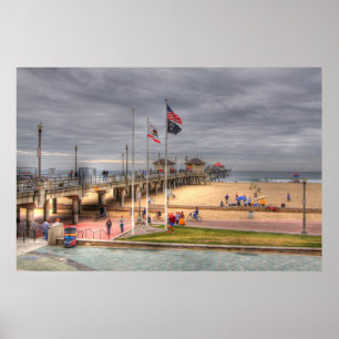 Affiche Pilier de Huntington Beach