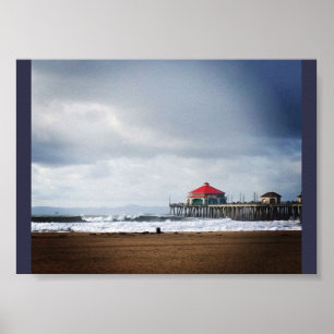 Affiche Pilier de Huntington Beach, CA