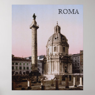 Affiche Pilier de Trajan à Rome (vers 1900)