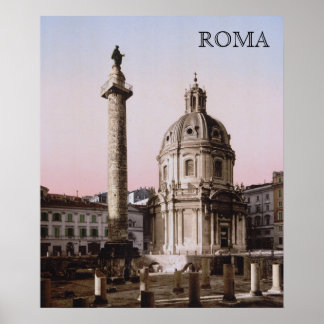 Affiche Pilier de Trajan à Rome (vers 1900)