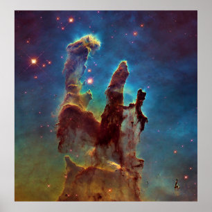 Affiche Piliers de création Aigle Nebula Cosmos Abstraits