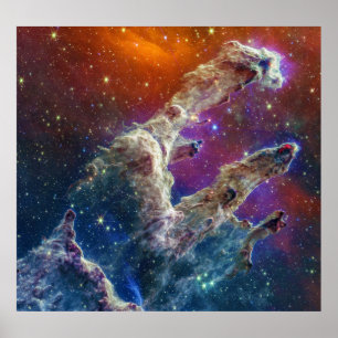 Affiche Piliers de création Aigle Nebula M16 NGC 6611 JWT