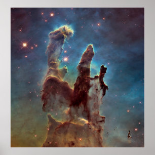 Affiche Piliers de la création Aigle Nebula Hubble Espace