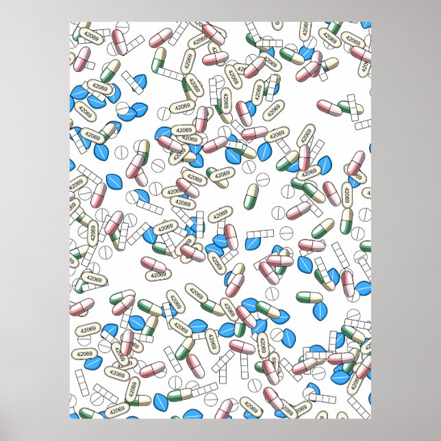 Affiche Pill Sprinkles Pattern (Devant)