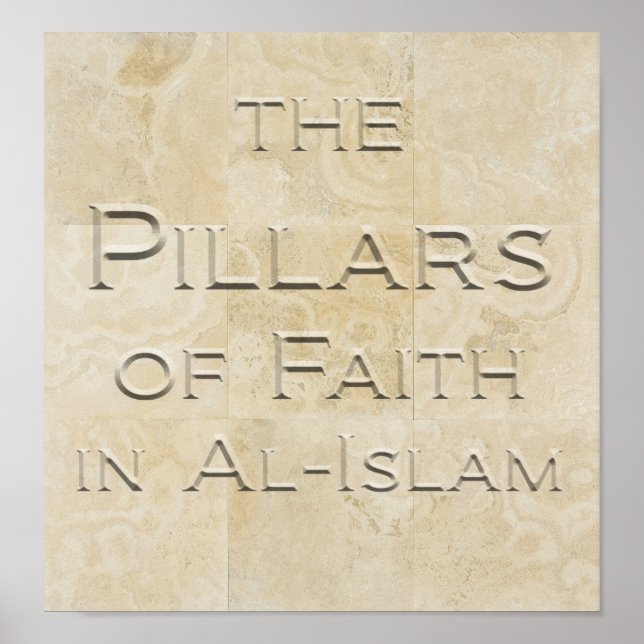 Affiche Pillars of Faith in Travertine Stone (Devant)
