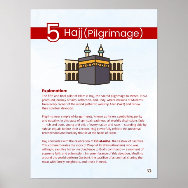 Affiche Pillars of Islam - Hajj (Pilgrimage) Red (Devant)