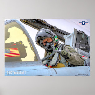 AFFICHE PILOTE A-10C THUNDERBOLT II